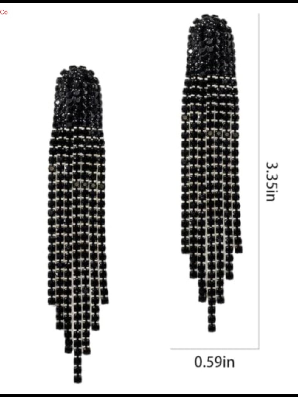 Rhinestone Chandelier Dangle Earrings Crystal Drop Tassel Statement Women - Picture 4 of 6